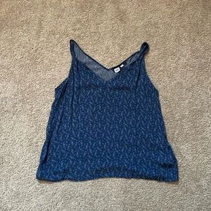 Blue floral tank top